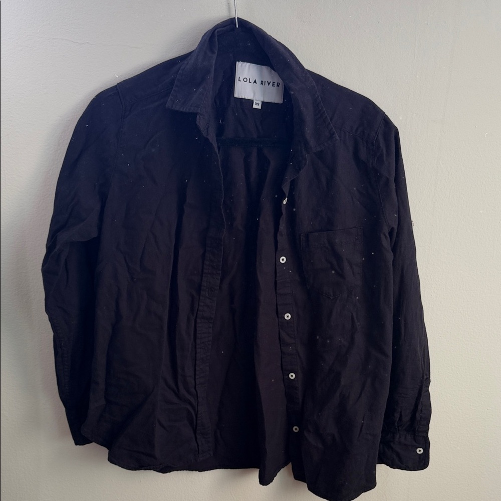 Man’s Black Button-Up cotton shirt
